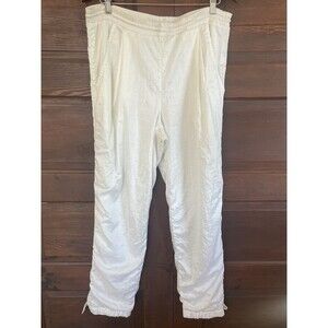 VTG NIKE white Tag Made In USA white Athletic Windbreaker Pants Zip Ankle Size M